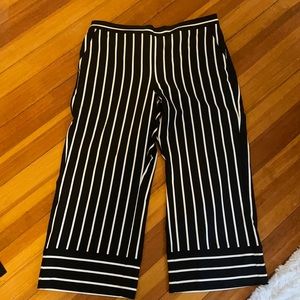 Black and White stripe work pants